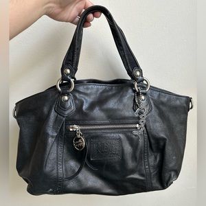 Authentic Coach Metallic Black Bag